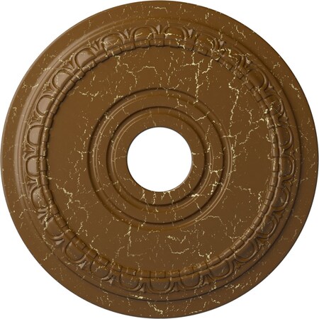 Ekena Millwork Munich Ceiling Medallion (Canopies up to 5 5/8"), 17 1/2"OD x 3 5/8"ID x 1"P, Smokey Topaz Crackle CM17MUSTC
